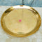 Navratri Special Round Polished Brass Plate, Puja Plate (Dia 10 Inches)