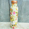 Pure Copper Printed Water Bottle with White Floral Printed Design, Capacity - 1000 ml