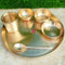 Kansa Thali Dinner Set, Bronze Tableware, Diameter 11.5 Inches