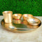 Kansa Thali Dinner Set, Bronze Tableware, Diameter 11.5 Inches