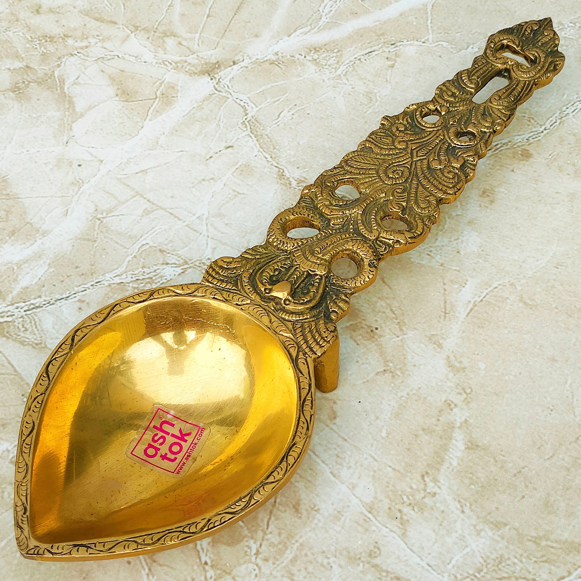 Brass Aarthi Spoon, Antic Kapur Aarthi Spoon, Puja Aarthi Spoon