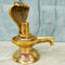 Brass Antic Mahadev Shiva Lingam with 5 Head Snake, Puja Item