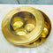 Brass Masala Box with Glass Lid, Brass Spice Box Set For Kitchen, Storage Box With 7 Cup Bowls