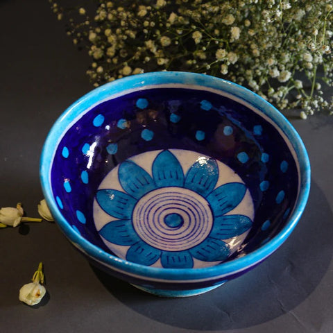 Blue Pottery Snack Bowl