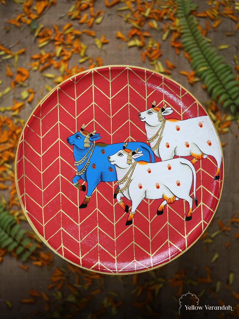 Pichwai Handpainted Wall Plate - 10