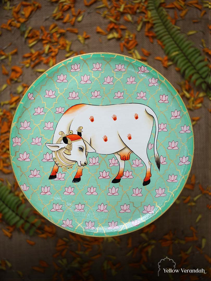 Pichwai Handpainted Wall Plate - 10