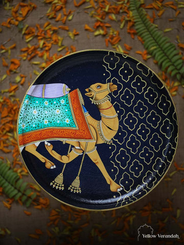 Pichwai Handpainted Wall Plate - 10"