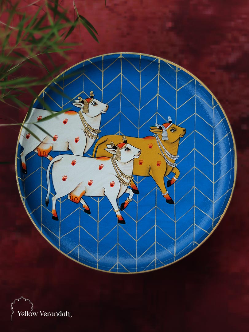 Pichwai Handpainted Wall Plate - 10