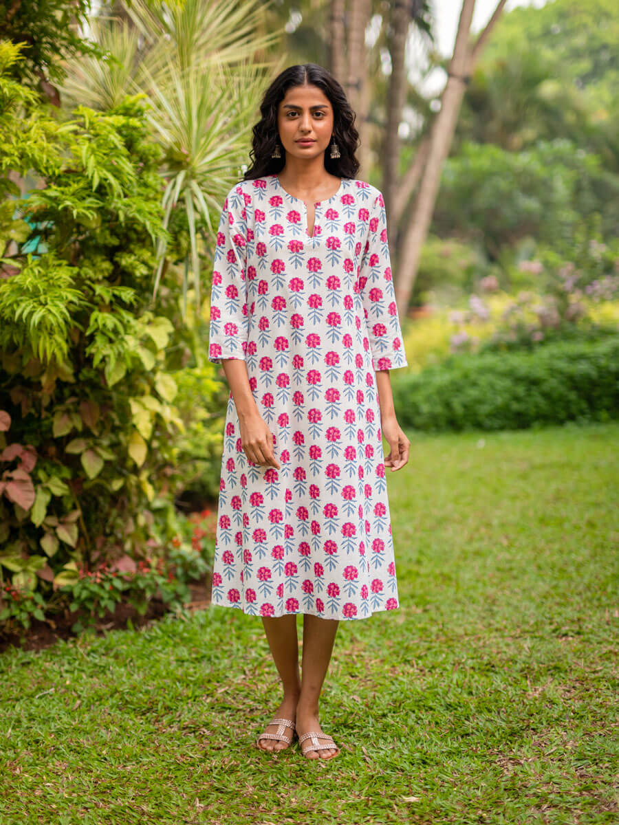 Rimjhim Printed Cotton Long Kurta