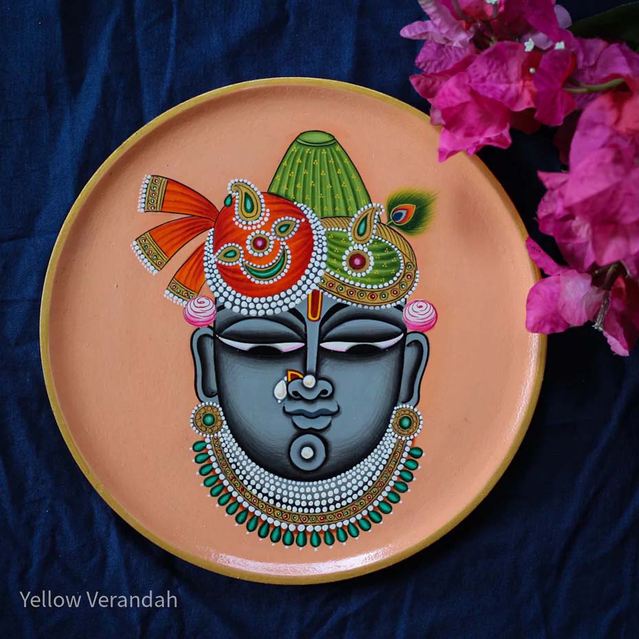 Pichwai Handpainted Wall Plate - 9