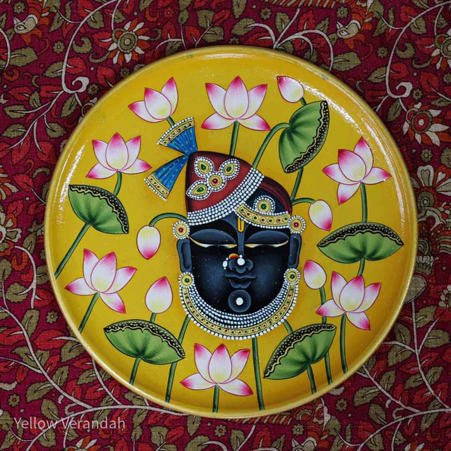 Pichwai Handpainted Wall Plate - 9