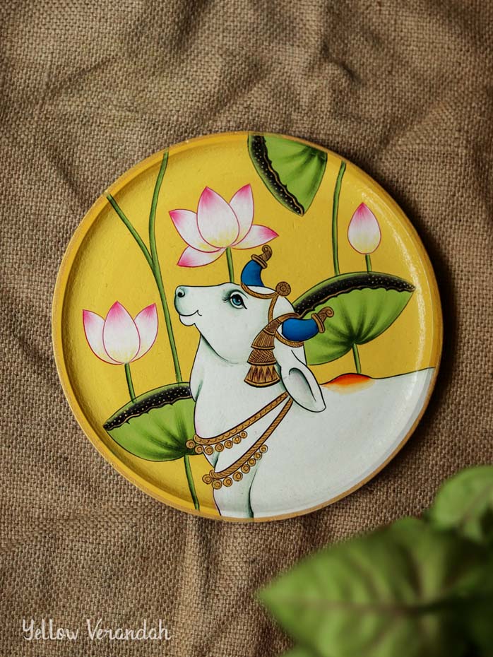 Pichwai Handpainted Wall Plate - 8