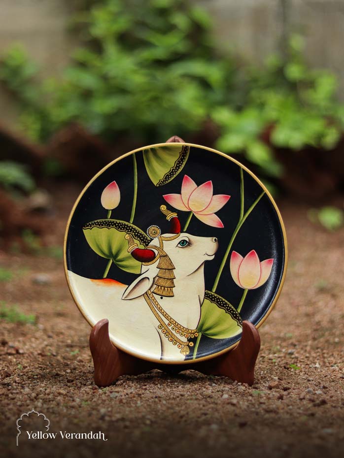 Pichwai Handpainted Wall Plate - 9