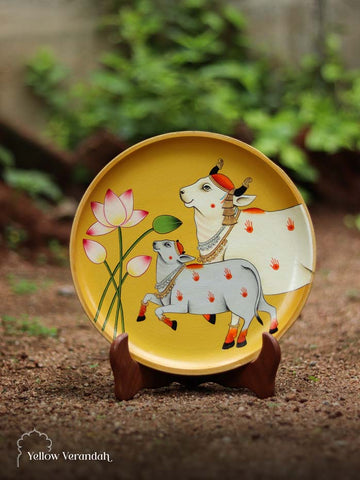 Pichwai Handpainted Wall Plate - 10"