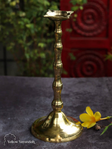 Pure Brass Lamp (Diya) - 12" H