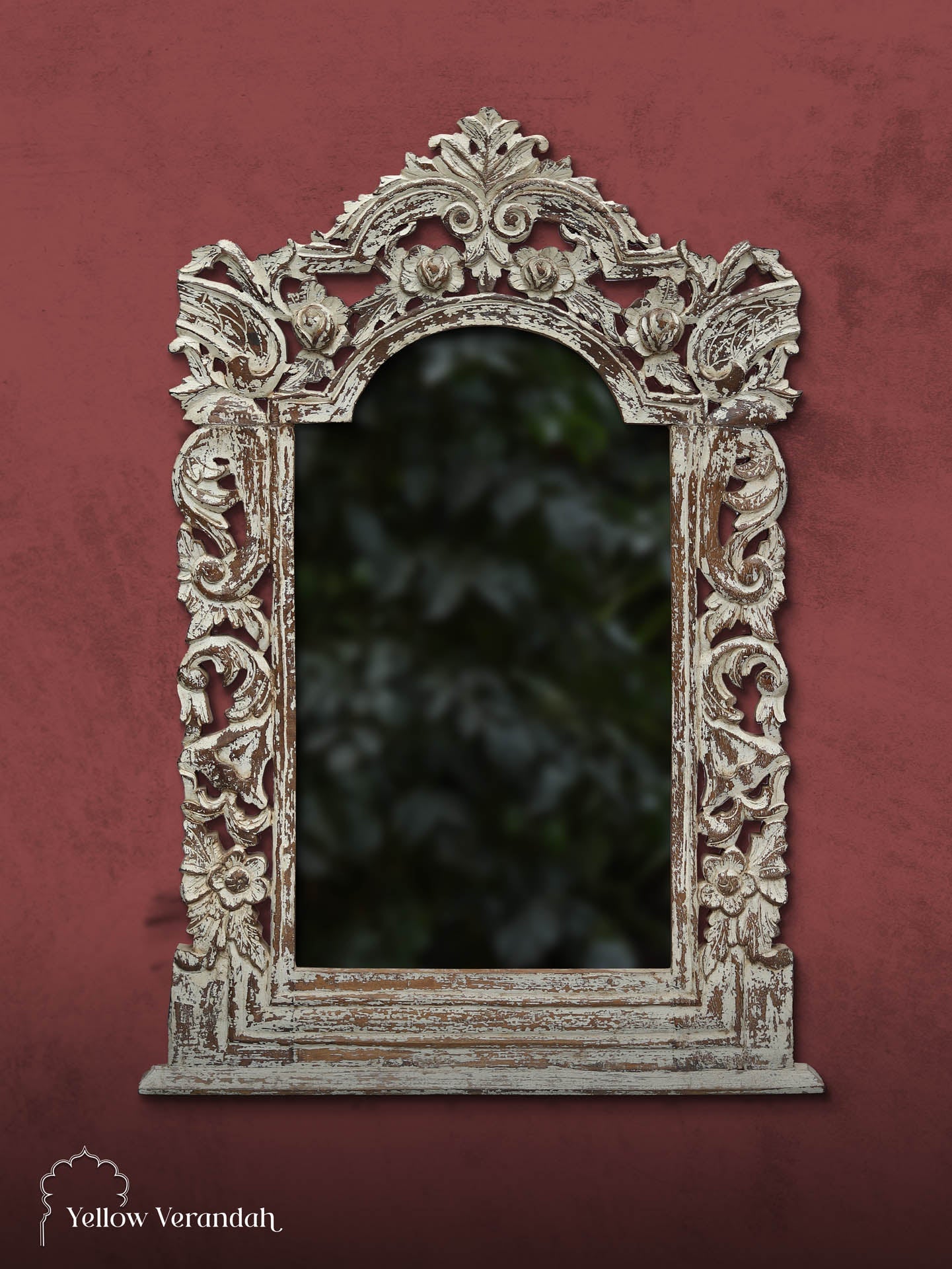 Victorian Wooden Carving Mirror