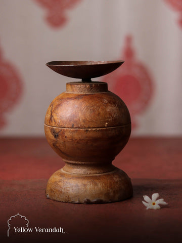 Antique Wooden Candle Stand