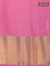 Pure kanjivaram tissue silk saree yellow and light pink with thread & zari woven brocade weaves and zari woven border