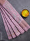 Crush embroidery saree pastel pink with allover embroidery work buttas in borderless style