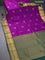 Pure kanjivaram silk saree magenta pink and dark green with zari woven buttas and zari woven border