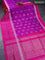 Pure uppada silk saree purple and pink with silver zari woven butta style and long silver zari woven butta border