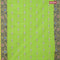 Bengal cotton saree fluorescent green and lime yellow with thread woven buttas and thread woven border without blouse