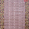 Bengal cotton saree pastel brown shade with thread woven buttas and long thread woven border without blouse