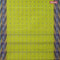 Bengal cotton saree fluorescent green and blue with thread woven buttas and thread woven border without blouse