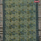 Chanderi silk cotton saree pastel green and pink with natural vegetable prints and zari woven gotapatti lace border