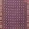 Chanderi silk cotton saree pastel maroon and navy blue with natural vegetable prints and zari woven gotapatti lace border