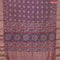 Chanderi silk cotton saree pastel maroon and navy blue with natural vegetable prints and zari woven gotapatti lace border