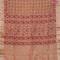 Chanderi silk cotton saree pastel peach and peacock blue with natural vegetable butta prints and zari woven gotapatti lace border