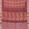 Chanderi silk cotton saree pastel peach pink shade and black with natural vegetable butta prints and zari woven gotapatti lace border