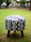 Indigo Love Solid Wood Ottoman