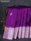 Banarasi poona silk saree purple and lavender with silver zari woven buttas and rich zari woven border