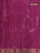 Banarasi tussar silk saree magenta pink with allover digital prints and zari woven border