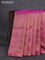 Banarasi semi crepe saree purple shade with allover zari woven brocade weaves and lace work border