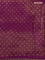 Banarasi semi crepe saree purple with allover zari woven brocade weaves and lace work border