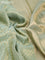 Banarasi semi crepe saree pastel green with allover zari woven brocade weaves and lace work border