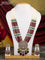 Beaded maroon necklace with ruby & cz stones and pearl & beads hangings in victorian finish