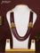Beaded multilayer maroon necklace lakshmi design with cz stones