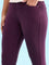 Women Solid Dark Wine Mid Rise Cropped Jeggings