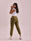 Women Solid Olive Green Mid Rise Casual Joggers