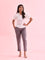 Women Solid Medium Grey Cotton Pencil Pant