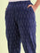 Women Ikat Navy Printed Pencil Pants