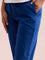 Women Solid Royal Mid Rise Cotton Pants