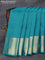 Pure kanjivaram silk saree blue and deep purple with allover zari weaves and zari woven border & Allover weaves