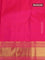 Pure kanjivaram silk saree pink and dual shade of green with annam & rudhraksha zari woven buttas and zari woven border