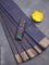 Semi tussar saree dark grey with allover zari weaves and zari woven border & embroidery work blouse