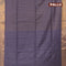Semi tussar saree dark grey with allover zari weaves and zari woven border & embroidery work blouse